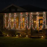 LED 2000 Luzes em cachos Vermelho-Branco-Verde 29m