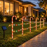 LED Cerca Solar Bengala doce Multicolorido (4.5m) kit com 6 unidades