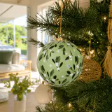 Bola de Natal de Visco Sálvia (10cm)