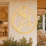 LED Motivo cintilante de rena de anéis duplos (52cm)