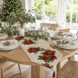 Corredores de mesa de tapeçaria de Natal (33 x 180cm)