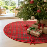 Saia de árvore tartan vermelha (100cm)