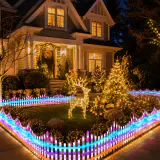 LED Carnaval de cerca de piquete 264cm x 28cm Pacote com 8