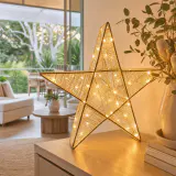 LED Bateria 3D Estrela Iridescente (50cm)