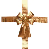 Laço de porta metálico dourado (42cm)