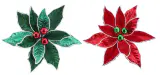 Poinsétia Bola de Natal Clip sortido
