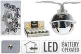 10 LED Sino de porca de corrente banhado a prata