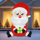 Cabeça inflável do Papai Noel alegre (2.4m)