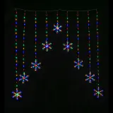 LED Cortina Multicolorido Flocos de Neve (9 unidades)