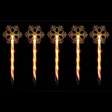 LED Luzes de caminho de doces de floco de neve (5 unidades)