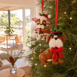 Ornamento festivo para cachorro (10cm)