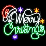LED Sinal de Feliz Natal Neonflex (42cm x 62cm)