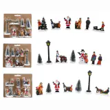 Conjunto de estatuetas de aldeão de Natal sortido