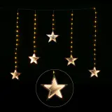 LED Luzes de cortina Infinity Stars branco quente