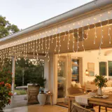 LED 800 Luzes Solares de cascata Branco Quente (11.9m)