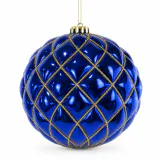 Bola de Natal de favo de mel azul (15cm)