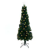 Árvore de Fibra Óptica com Estrelas 3D LED Branco Quente (1.8m)