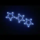 85 LED Luz de cortina estrela operada por bateria branca fria (1.2m)
