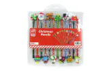 Conjunto de lápis/borrachas de Natal (12 unidades)
