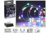 Fio de Prata B/O 100 LED Multicolorido