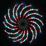 LED Roda giratória Vermelho-Branco-Verde (50cm)