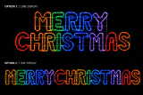 LED Mangueira luminosa 2 em 1 Feliz Natal com motivo arco-íris