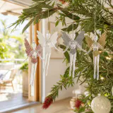 Ornamento de asas de fada com Glitter (14cm)