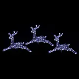 LED Luzes de caminho de rena de arame estrelado (3 unidades)