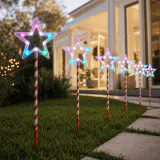 Kit com 4 luzes LED Lightshow para caminhos com estrelas e controle por aplicativo