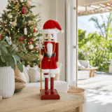 Quebra-Nozes com Chapéu de Papai Noel (57cm)