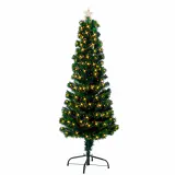 Árvore de fibra óptica Slim com LEDs brancos quentes (1.5m)