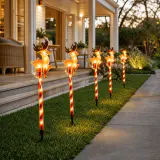 LED Luzes de caminho de rena doce kit com 5 unidades