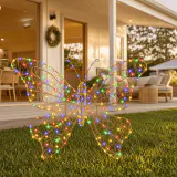 Borboleta LED multicolorida (56cm)
