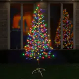 LED Árvore envoltória prateada Multicolorido brilho (2.1m)