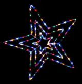 LED Luz solar intermitente estrela 3D multicor
