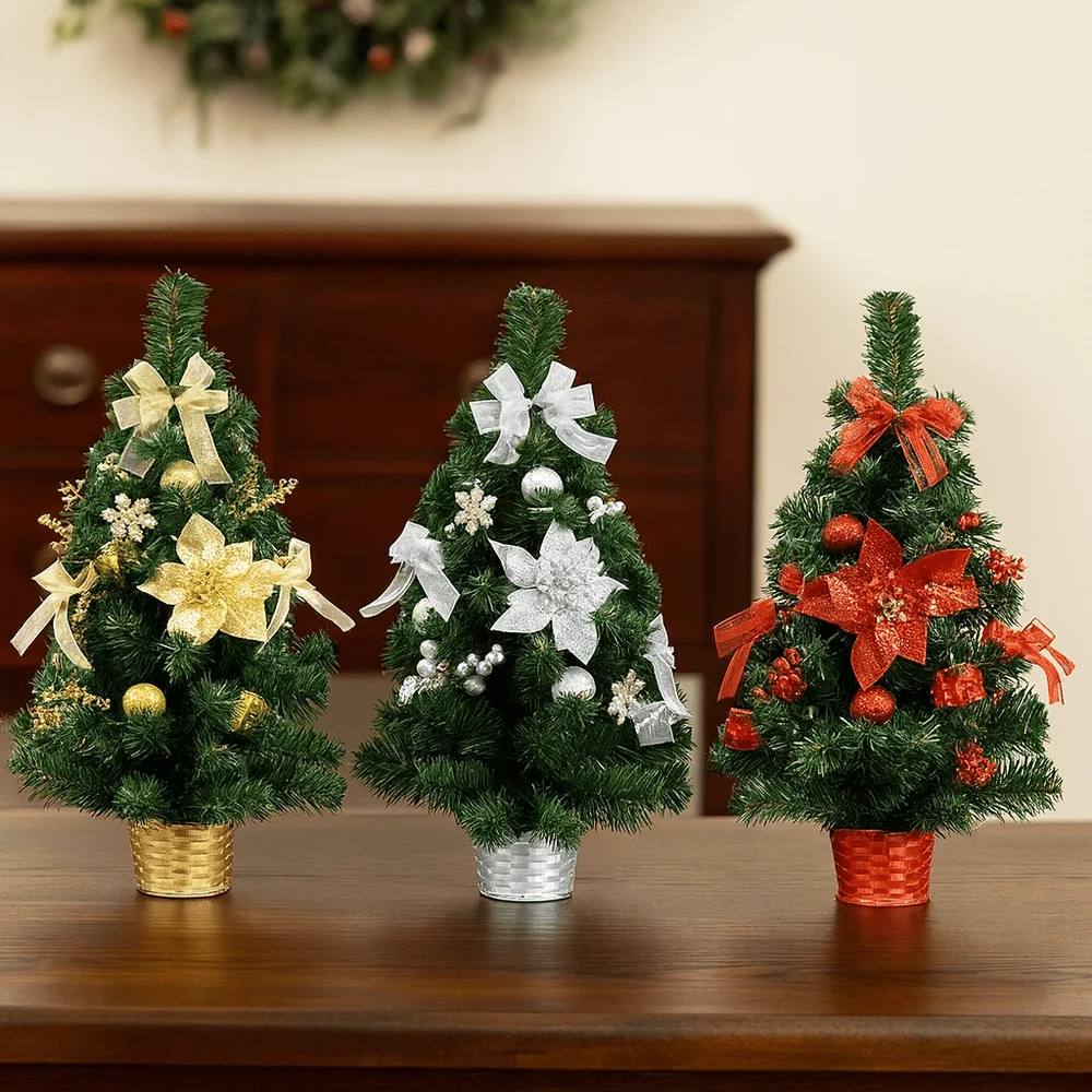 Árvores Decoradas em Vasos Sortidos (60cm)
