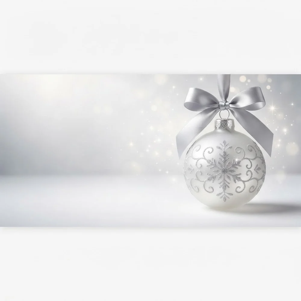 Natal branco e prateado