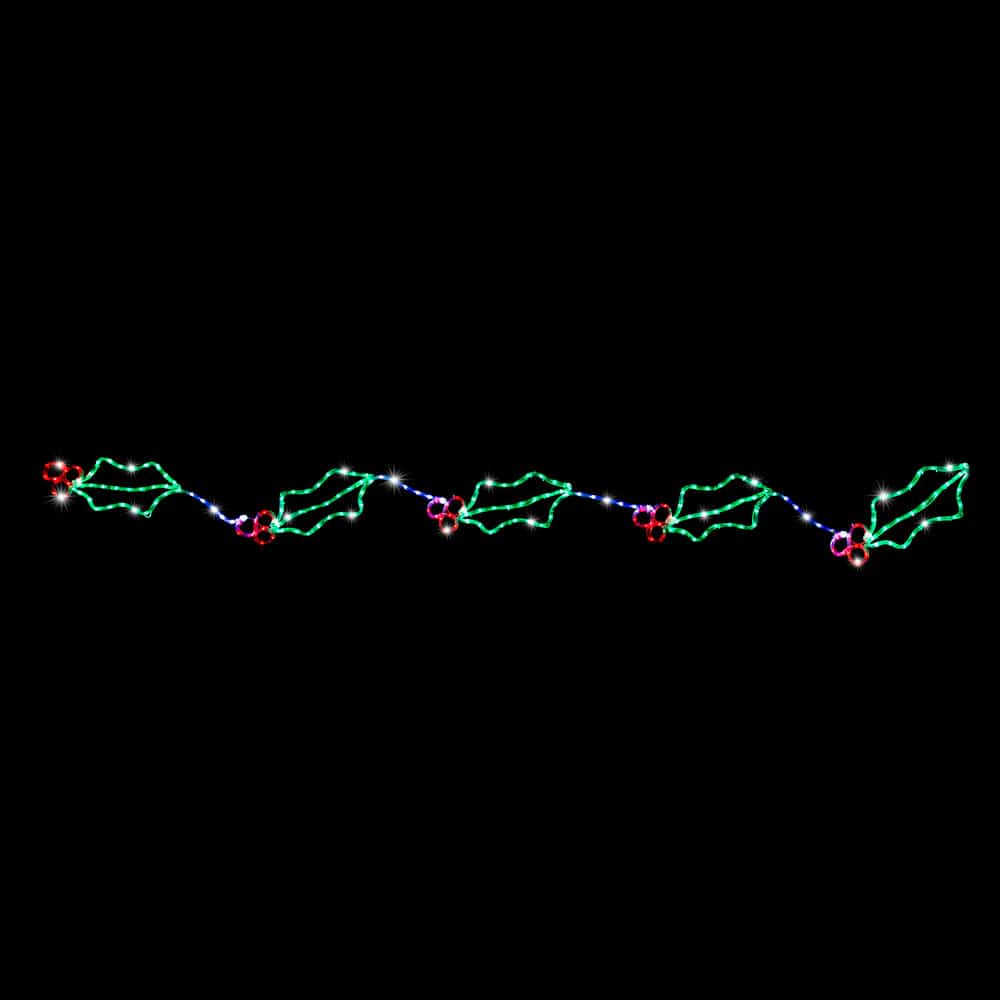 LED Corda piscante Holly Festão (5 folhas)