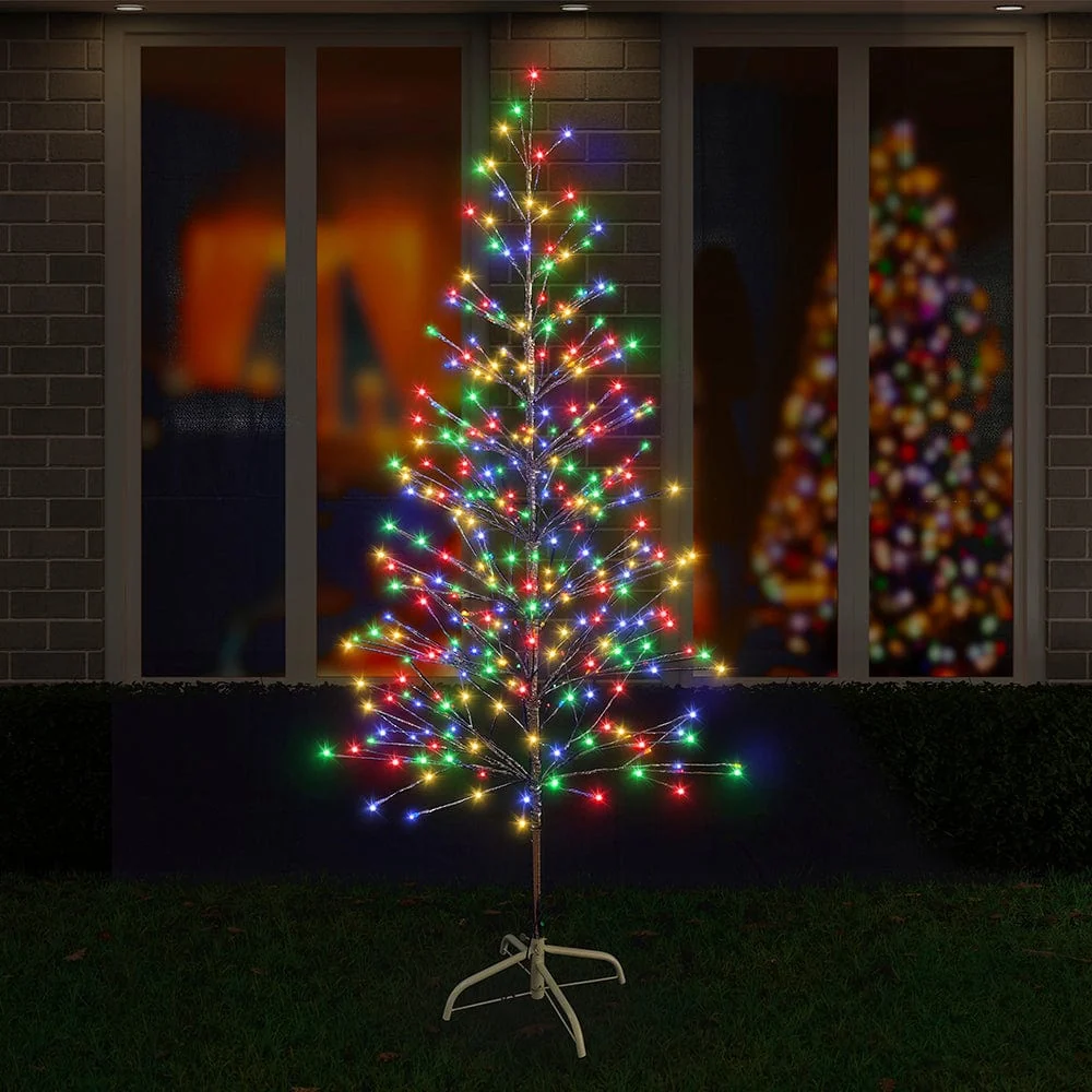 Árvore LED com luzes cintilantes multicoloridas e branco frio (1.8m)
